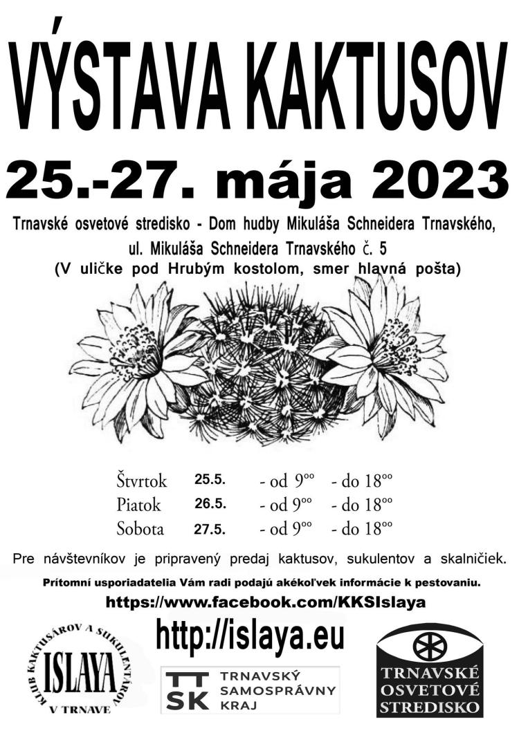 Výstava kaktusov Trnava 2023